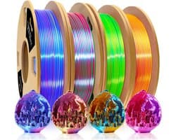 3D Printer Filament Set 1.75mm PLA Regenboog Kleurenset 4 x 200g