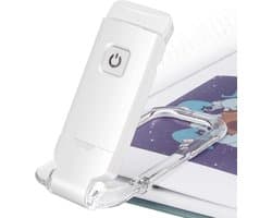 Mini LED-Leeslamp voor Boeken - 3 Helderheidsniveaus - USB-Oplaadbaar - Kind/Volwassene-Wit -Hoge Kleurweergave (CRI≥90)