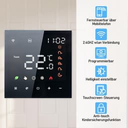 Slimme Wifi Thermostaat voor Vloerverwarming en Kamerregeling met App Bediening — thumbnail 5