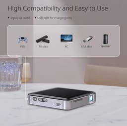 Mini beamer - Projector - Beamerscherm - Projectiescherm - Outdoor & Indoor Projector - — thumbnail 2