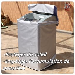 Wasmachinehoes - Stofdicht en waterdicht polyester - Wasmachine-drogerhoes met zilveren coating - voor bovenladers en drogers - Pulsator Wasmachine - M — thumbnail 2