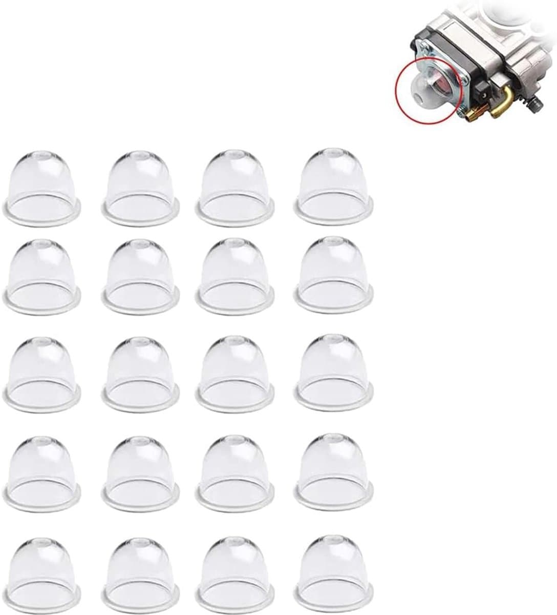 Carburetor voor Brush Cutter - 19 mm - Silicone Vervanging - Benzine Starter - Transparant - Grasmaaier Reserveonderdelen - Kettingzagen - Pack van 20 — afbeelding 1