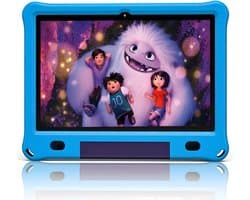 CosmoToys® Kids Tablet - Kindertablet - Tablet Kinderen - Vanaf 3 Jaar - Speelgoed voor in de Auto & Onderweg - 10 Inch - Android 12 - Ouderlijk Toezicht - 6000 mAh - Blauw