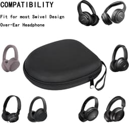 On-ear/Over-ear koptelefoon hoes - Koptelefoon Case - On-ear/Over-ear - Voor de meeste merken/Bluetooth/bedrade hoofdtelefoon/Gaming-headset - Koptelefoon Hoesje - Draagtas - Waterbestendig - Stootvast — thumbnail 5