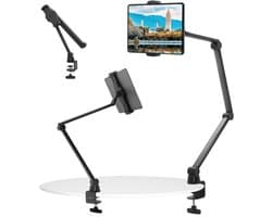 Verstelbare Universele Tablet Standaard - Ultra Lange Metalen Arm voor iPad en Tablets 4,7-12,9 inch