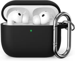 Stootvaste Siliconen Hoes met Karabijnhaak voor AirPods Pro 3 (2025) - Zichtbare LED — thumbnail 1