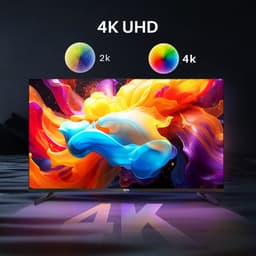 TuTu Android Smart TV - QLED 4K Ultra HD - 55 inch/140 cm - Voice Controle & Streaming apps - HDMI x3, USB x2, CI+ - Tripple Tuner DVB-T/T2/S/S2/C - Frameless Design - Geassembleerd in Eindhoven - TUQ55UN1 — thumbnail 4