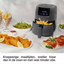 AMA® Mini Airfryer - Airfryer - Heteluchtfriteuse - Anti-Aanbaklaag - Grijs — thumbnail 4