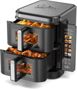 Verticale Dubbele Heteluchtfriteuse 11L met 10 Programma's en Kijkvenster — thumbnail 1