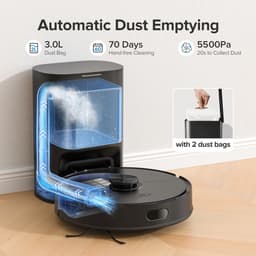 Lubluelu L15 Max – Robotstofzuiger & Dweilcombinatie – 5500 Pa Zuigkracht – LiDAR Navigatie – App & Spraakbediening — thumbnail 2