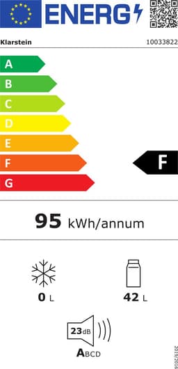 Klarstein Mini-Koelkast Brooklyn 42 Glazen Deur LED 42L - Minikoelkast Minibar Drankkoeler - 12-18°C Compressorkoeling - voor Hotelkamer voor Slaapkamer - Compact - Mini Fridge - Hotelkoelkast - Kleine Koelkast - Compact Koelkast — thumbnail 2