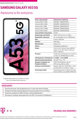 Samsung Galaxy A53 - 128GB - Awesome Blue — thumbnail 10