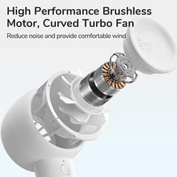 Mini Draagbare Ventilator zonder Bladen - Veilig Ontwerp, Turbo Handventilator met 5 Snelheden, USB Oplaadbaar en Compact voor Reizen — thumbnail 5