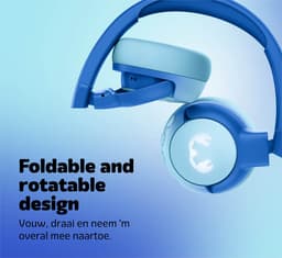 Fresh 'n Rebel Code Junior - Koptelefoon kind - Kinder koptelefoon - Draadloos (Bluetooth) & Bedraad – Inclusief Aux kabel (1m) - Wavy Water — thumbnail 3