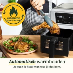 Cuisinart - XXL Dual-Zone Airfryer - Heteluchtfriteuse 2x5,2 - 2400W - 7 programma's - PFAS-vrije keramische coating - 2 manden voor tot 12 porties - Zwart — thumbnail 5