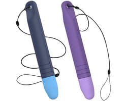 longziming -Stylus Pen voor Touchscreens – 2 Stuks met Anti-Verlies Koord – Blauw & Paars