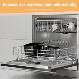 XXL Airfryer 6L met touchscreen, kijkvenster, 12 automatische programma's, vaatwasserbestendig, vetarm en gezond koken, Airfryer voor 3-5 personen, temperatuurregeling 40-200°C, vetvrije frituurpan voor grillen en bakken — thumbnail 10