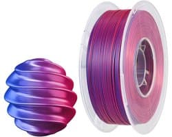 Dual Colour 3D Printer Filament 1.75mm - Roos/Blauw - Glanzend PLA - 1KG