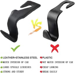 Universele Hoofdsteun Hanger voor Auto - Multifunctionele Haken voor Tas, Drinken en Meer (Bruin) — thumbnail 4