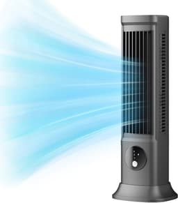 Bladloze Torenventilator met 3 Snelheden - 10 Inch Zwijgende Desktop Fan voor Thuis en Kantoor — thumbnail 5
