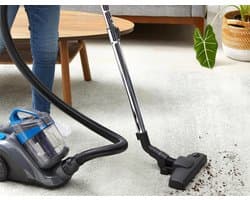 PowerMax Pro Zakloze Stofzuiger 1.7L – 850W Sterke Zuigkracht – HEPA12 Filter – Lichtgewicht Compact – Triple Action Multivloer Zuigmond – Voor Tapijt & Harde Vloeren – Zwart/Blauw