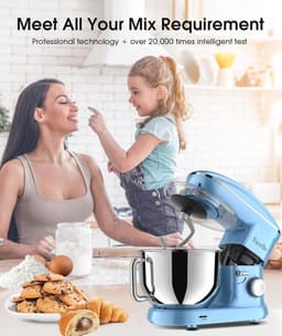 Multifunctionele Kneedmachine 1500 W - RVS Kom 6,2 L met Garde en Spatbescherming — thumbnail 5