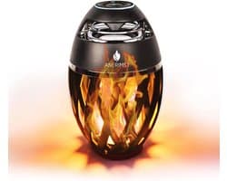 Draadloze Bluetooth luidspreker met LED vlammenlicht voor buiten - Waterdichte sfeerlamp met stereogeluid en BassUp