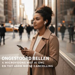 Noise Buddies Pulse - Oortjes draadloos met Noise Cancelling - Draadloze oordopjes - Bluetooth - Wit — thumbnail 4