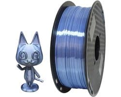Zijdeachtig Glanzend Metaal Zilver Ruimte Blauw PLA Filament 1.75mm 1KG voor 3D Printers