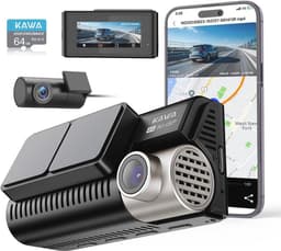 Dashcam 4K met Nachtzicht en GPS, 64GB SD Inclusief, 3,16" IPS Scherm, Continu Opnemen, Parkeerstand 24U — thumbnail 1