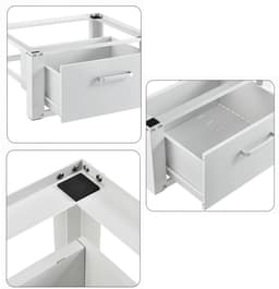 Livista Wasmachine onderkast met lades - Wasmachine kast - Opbergkast - Wasmachine onderkast - 63x54x31 cm - Wit — thumbnail 4