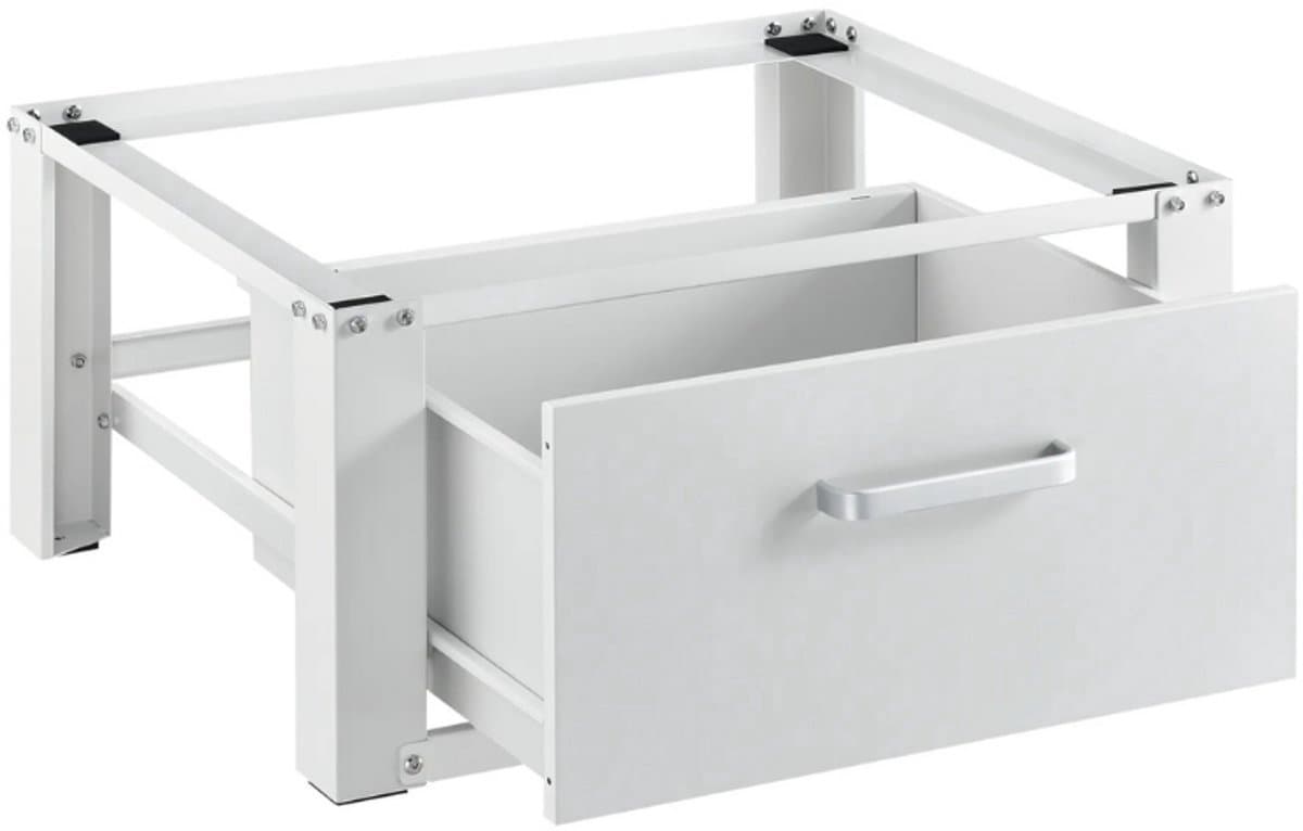 Livista Wasmachine onderkast met lades - Wasmachine kast - Opbergkast - Wasmachine onderkast - 63x54x31 cm - Wit — afbeelding 1