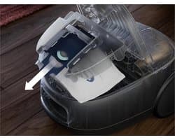 CleanPro 6000 Stofzuiger met Zak – 850W Hoge Zuigkracht – 12m Actieradius – 55% Gerecycled Plastic – Inclusief Extra Zuigmonden – Ideaal voor Huisdieren & Bekleding – 3.5L Zakcapaciteit – Hygienefilter 99.99% – Blauw