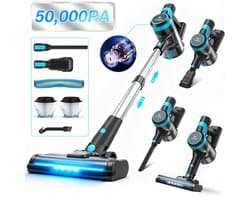 Grenintol V600 Steelstofzuiger Draadloos - Steelstofzuiger - Draadloze Stofzuiger - Stofzuiger Zonder Zak - Stofzuiger Draadloos - Compact & Licht - Geschikt Voor Tapijt, Harde Vloeren en Dierenhaar