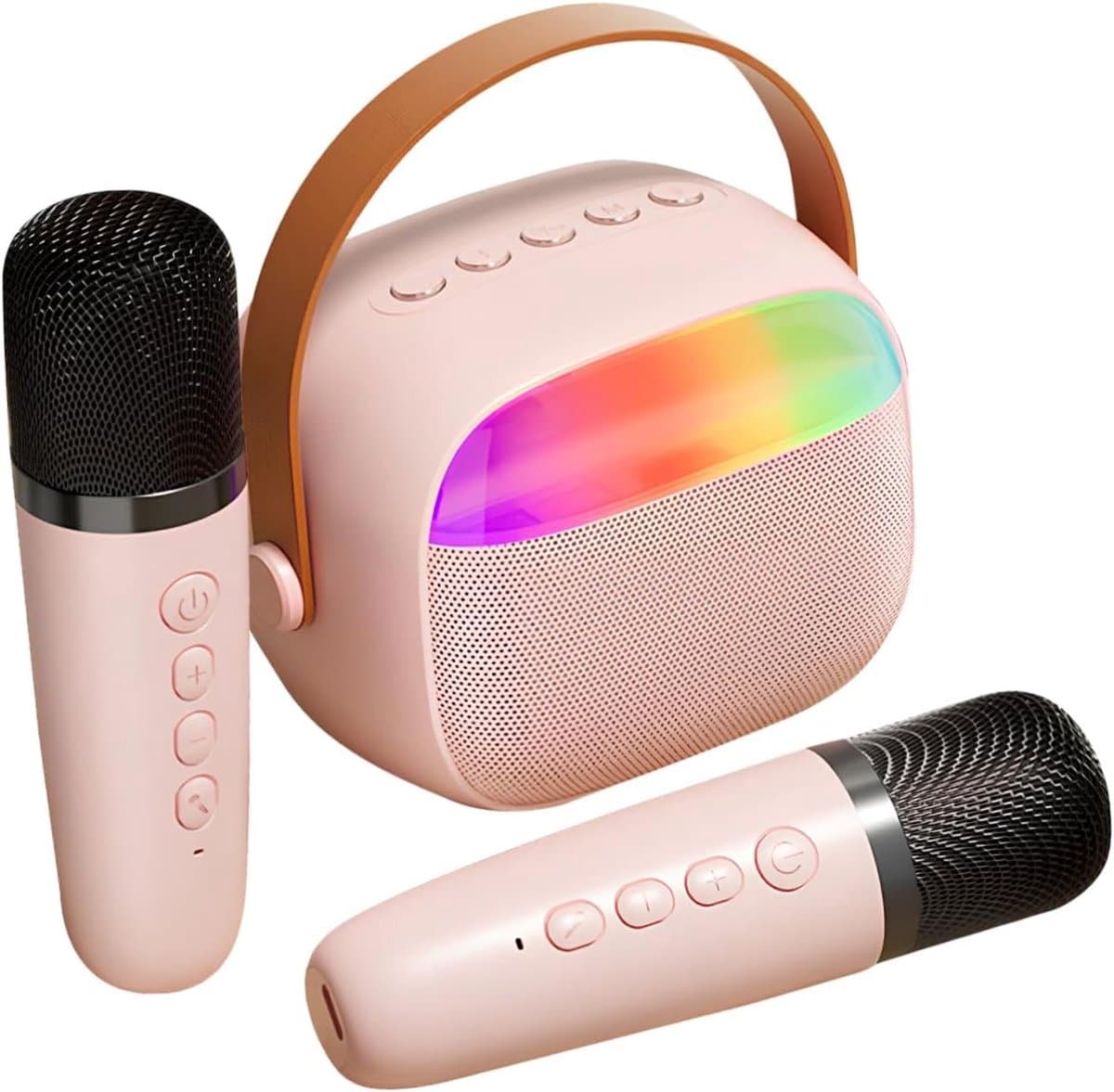Draagbare Kinder Karaoke Microfoon, Auto Karaoke Accessoires Schattig voor Tiener Meisjes, Draagbaar Microfoon en Luidspreker Systeem Apparatuur — afbeelding 1