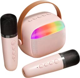 Draagbare Kinder Karaoke Microfoon, Auto Karaoke Accessoires Schattig voor Tiener Meisjes, Draagbaar Microfoon en Luidspreker Systeem Apparatuur — thumbnail 1