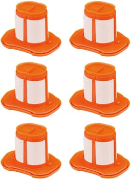 6 stuks - Filterpatronen - Stofzuigerfilters - Vervangingsfilters - Geschikt voor Black & Decker HHVKF10 stofzuiger - Filteraccessoires - Wasbaar - Stofzuigeraccessoires - Oranje — thumbnail 1