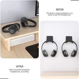 Hoofdtelefoon wandhouder - Multifunctionele opberghaak voor audiocomponenten — thumbnail 5