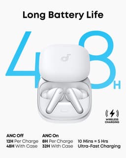 soundcore Liberty 5 by Anker, draadloze oordoppen met noise-cancelling, 2x sterkere stemonderdrukking, realtime adaptieve noise canceling, snelladen, Dolby Audio, heldere gesprekken met 6 microfoons en AI, lange batterijduur — thumbnail 6