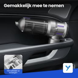 Auto stofzuiger draadloos - Handstofzuiger - Mini Stofzuiger - Stofzuiger Auto - Incl. blaasfunctie, opzetstukjes en reiskoffertje — thumbnail 8