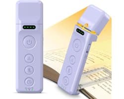 Oplaadbare Boekenlamp voor Nachtlezen - Draagbare USB-boeklamp met 3 Kleuren en 5 Helderheden, Clip-on Lamp met Timer en Slaaphulp - Perfecte Geschenken voor Boekenliefhebbers