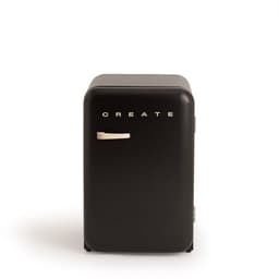 CREATE - Koelkast in retrostijl - Zwart - Handvat Zand - FRIDGE RETRO 107L — thumbnail 1