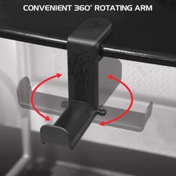 Hoofdtelefoonhouder met 360 graden draaibare arm en kabelopslag - Universele Klem voor Bureau — thumbnail 2