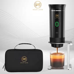 Nova Loom - Draagbaar Espressomachine Pro inclusief Travelbag en houder voor auto, thuis en camping - Multifunctionele 3-in-1 draagbare elektrische reiskoffieapparaat - Capsule, cups en Poeder - Zwart - draadloos - makkelijk oplaadbaar — thumbnail 1