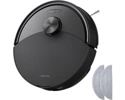Roborock Q10 S5 Set Robotstofzuiger– 10000 Pa Zuigkracht–Dubbele Anti-klitfunctie–VibraRise 2.0-Systeem– 8 mm Dweillift– PreciSense LiDAR-navigatie–Obstakelvermijding– APP–Zwart-2 Dweilen