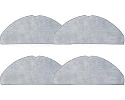 4 stuks Mopdoeken - Geschikt voor Eufy G50 Hybrid (SES) - L60 Hybrid (SES) - L60 - L60 SES - L50 - L50 SES - 273*116mm - Onderdelen - voor robotstofzuiger - grijs