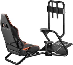 Verstelbare Racestuurstandaard met Monitorbevestiging, Stevige Simulatorcockpit Voor Stuurwielen en Pedalen, Compatibel met Logitech G25, G27, G29, G920, G923, Thrustmaster T300rs, TX F458, T500rs, T3pa-Pro (F1/GT) en Csr-Modellen — thumbnail 5