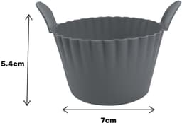 6 stuks - Siliconen eierdopjes voor cakevormpjes - Siliconen eierdopjes - Siliconen bakvormpjes - Airfryer eivorm - Airfryer accessoires - grijs - oor eieren, cupcakes, muffins, puddingen, eierpasteitjes — thumbnail 2