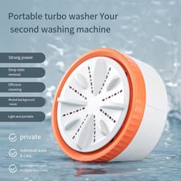 Mini wasmachine, draagbaar, USB, roterende turbine, ultrasone vaatwasser Geschikt voor fruit, Geschikt voor kleding, thuis, keuken, op reis, met afstandsbediening — thumbnail 3