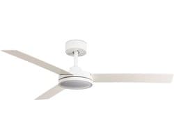 Faro Barcelona 34260 Barth L Led plafondventilator met verlichting wit 132 cm - Zomer en Winterstand - Afstandsbediening - Stille en energiezuiniger DC-motor
